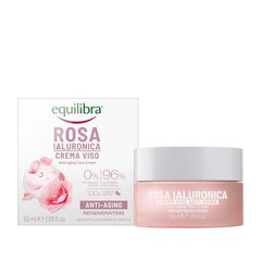 Восстанавливающий крем Equilibra Rosa Regenerating Anti-Aging с гиалуроновой кислотой, 50мл цена и информация | Наносите на чистую кожу лица. Подержите около 10-15 минут и смойте водой. | 220.lv