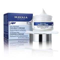 Увлажняющий и восстанавливающий крем для кожи вокруг глаз Mavala Eye-Lite Double Cream Eye Contour, 15 мл цена и информация | Сыворотки, кремы для век | 220.lv