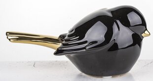 Фигурка Птица 15x8x7(B) см, черная/золотая цена и информация | Детали интерьера | 220.lv