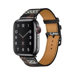 Single Tour Кожаный ремешок для Apple Watch – Black Print 38/40/41мм цена и информация | Аксессуары для смарт-часов и браслетов | 220.lv