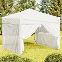 Telts ar sānu sienām, balta, 3x3m cena un informācija | Dārza nojumes un lapenes | 220.lv