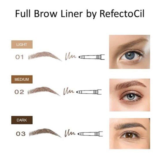 Kosmētikas laineris Brow Liner LIGHT BROWN RefectoCil цена и информация | Uzacu krāsas, zīmuļi | 220.lv