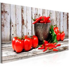 Изображение - Red Vegetables (1 Part) Wood Narrow 135x45 см цена и информация | Картины | 220.lv