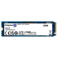 SSD|KINGSTON|NV2|250GB|M.2|PCIE|NVMe|Write speed 1300 MBytes/sec|Read speed 3000 MBytes/sec|2.2mm|TBW 80 TB|MTBF 1500000 hours|SNV2S/250G cena un informācija | Iekšējie cietie diski (HDD, SSD, Hybrid) | 220.lv