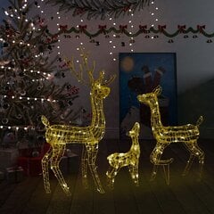 Akrila ziemeļbriežu Ziemassvētku dekorācija vidaXL, 300 baltas LED cena un informācija | Ziemassvētku dekorācijas | 220.lv