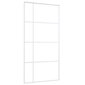 vidaXL bīdāmās durvis, 102,5x205 cm, ESG stikls, balts alumīnijs цена и информация | Iekšdurvis | 220.lv