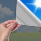 Atstarojoša logu plēve — privātums un siltuma pārvaldība, spoguļa efekta logu aizsargplēve, necaurspīdīga, saules gaismas aizsargājoša stikla plēve, nolobītas un pielīmētas poliestera uzlīmes, pret UV uzlīme, 1 gab. (44 x 300 cm) cena un informācija | Dekoratīvās uzlīmes | 220.lv