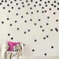 Punktu sienas uzlīmes Atkārtoti lietojamas Melns Polka Dot sienas drošas nolobīšanas un uzlīmes istabas dekorēšanai bērnu istabai vinila uzlīmes 200gab. (5 cm Ø)