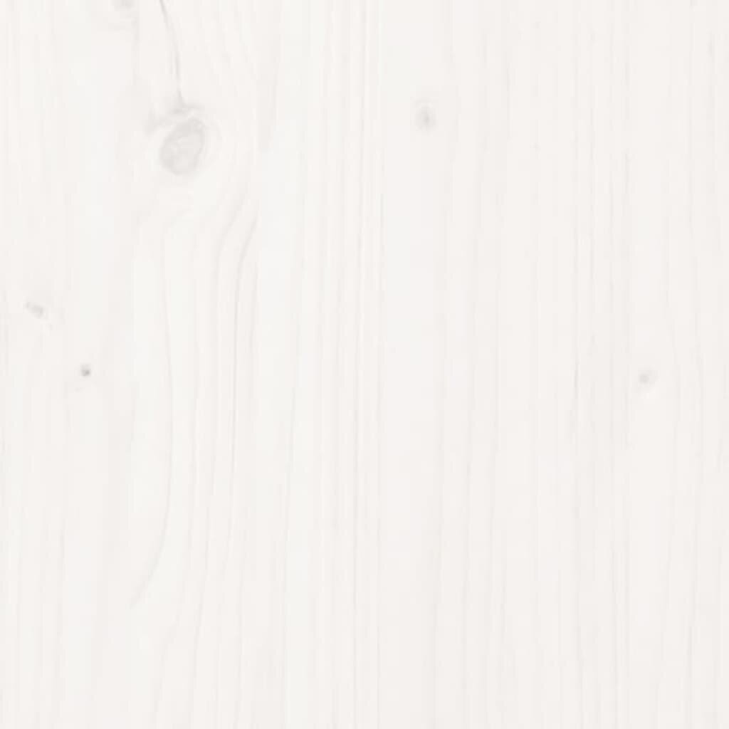 Gulta, balta, 90x190cm, priedes masīvkoks цена и информация | Gultas | 220.lv