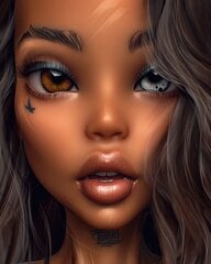 Алмазная мозаика женщина с разноцветными глазами 40х50 см цена и информация | Алмазная мозаика | 220.lv