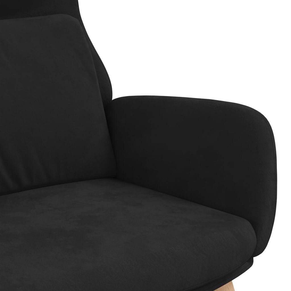 Atpūtas krēsls, melns, samta cena un informācija | Atpūtas krēsli | 220.lv