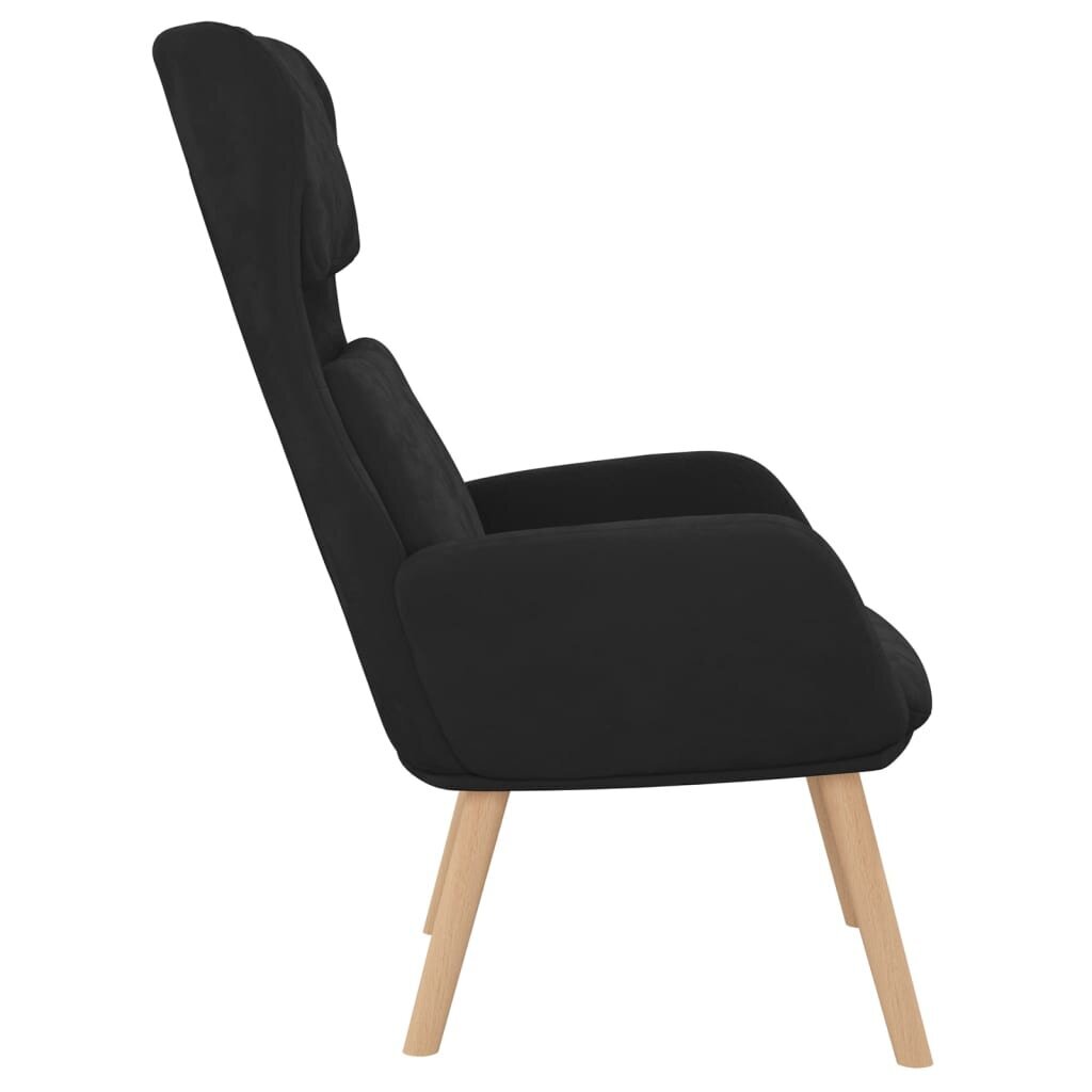 Atpūtas krēsls, melns, samta cena un informācija | Atpūtas krēsli | 220.lv