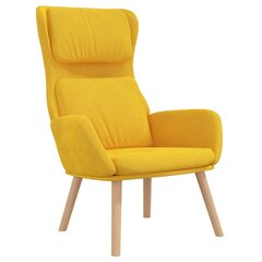 Atpūtas krēsls, sinepju dzeltens, samta cena un informācija | Atpūtas krēsli | 220.lv