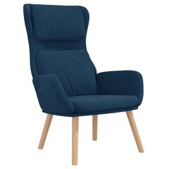 Atpūtas krēsls, zils, samta cena un informācija | Atpūtas krēsli | 220.lv