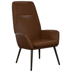 Atpūtas krēsls, brūns, mākslīgās ādas, spīdīgs cena un informācija | Atpūtas krēsli | 220.lv