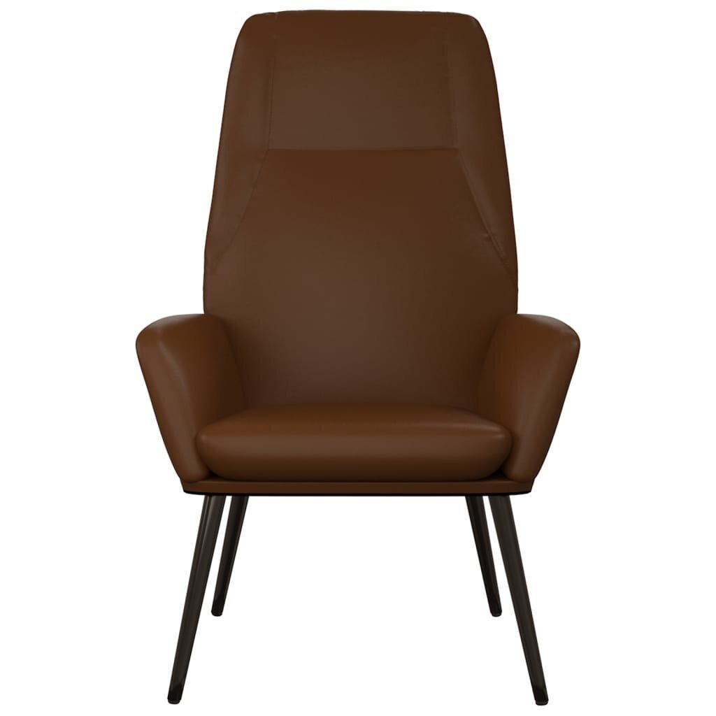 Atpūtas krēsls, brūns, mākslīgās ādas, spīdīgs цена и информация | Atpūtas krēsli | 220.lv