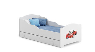 Детская кровать Amadis Red Car 140x70см с матрасом и ящиком цена и информация | Детские кровати | 220.lv