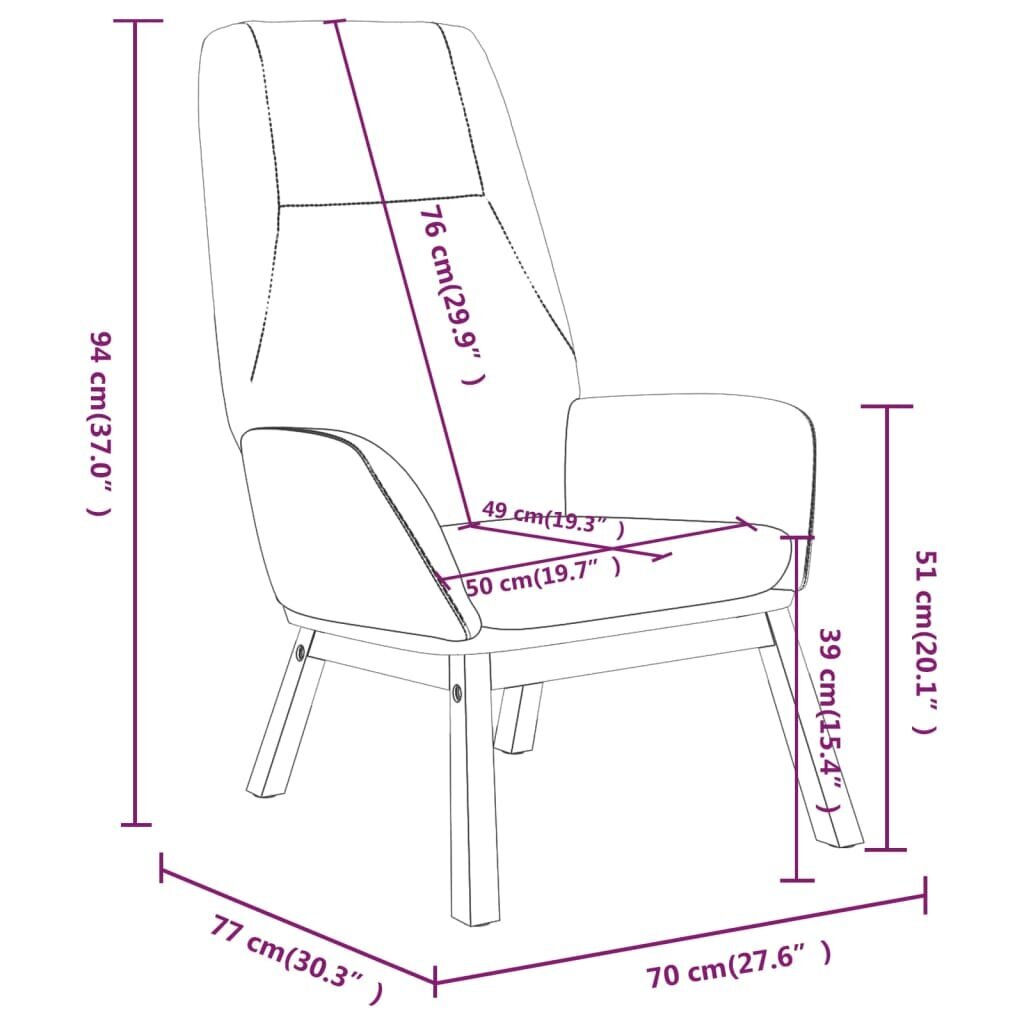 Atpūtas krēsls, gaiši pelēks, auduma cena un informācija | Atpūtas krēsli | 220.lv