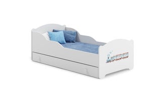 Детская кровать Amadis Railway 160x80см с матрасом и ящиком цена и информация | Детские кровати | 220.lv