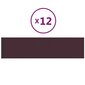vidaXL sienas paneļi, 12 gab., violeti, 60x15 cm, audums, 1,08 m² cena un informācija | Griestu, sienu dekoru elementi | 220.lv
