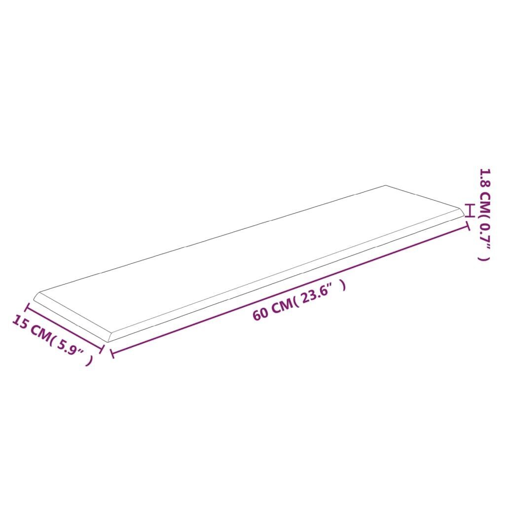 vidaXL sienas paneļi, 12 gab., violeti, 60x15 cm, audums, 1,08 m² цена и информация | Griestu, sienu dekoru elementi | 220.lv