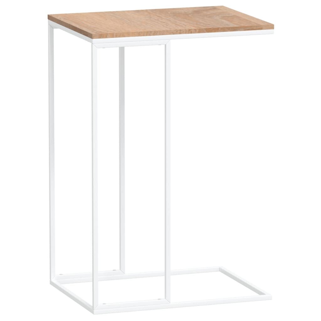 Sānu galds, balts, 40x30x59 cm, koka cena un informācija | Žurnālgaldiņi | 220.lv