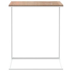 Sānu galds, balts, 55x35x66 cm, koka цена и информация | Журнальные столики | 220.lv