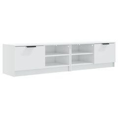 TV skapji, 2 gab., balts, 80x35x36,5 cm, koka, glancēts cena un informācija | TV galdiņi | 220.lv