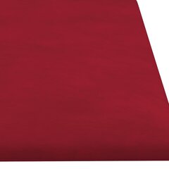 vidaXL sienas paneļi, 12 gab., vīna sarkani, 60x15 cm, samts, 1,08 m² цена и информация | Элементы декора для стен, потолка | 220.lv