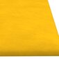 vidaXL sienas paneļi, 12 gab., dzelteni, 60x15 cm, samts, 1,08 m² cena un informācija | Griestu, sienu dekoru elementi | 220.lv