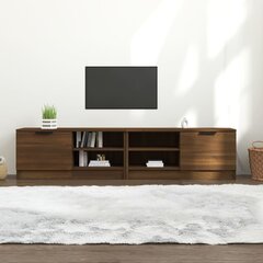 TV galdiņi, 2 gab., brūni, 80x35x36,5 cm, koka cena un informācija | TV galdiņi | 220.lv