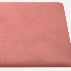 vidaXL sienas paneļi, 12 gab., rozā, 30x15 cm, samts, 0,54 m² cena un informācija | Griestu, sienu dekoru elementi | 220.lv
