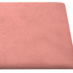 vidaXL sienas paneļi, 12 gab., rozā, 30x30 cm, samts, 1,08 m² cena un informācija | Griestu, sienu dekoru elementi | 220.lv