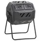 Dārza komposta tvertne, melna, 73x64x95 cm, 160 l cena un informācija | Komposta kastes un āra konteineri | 220.lv