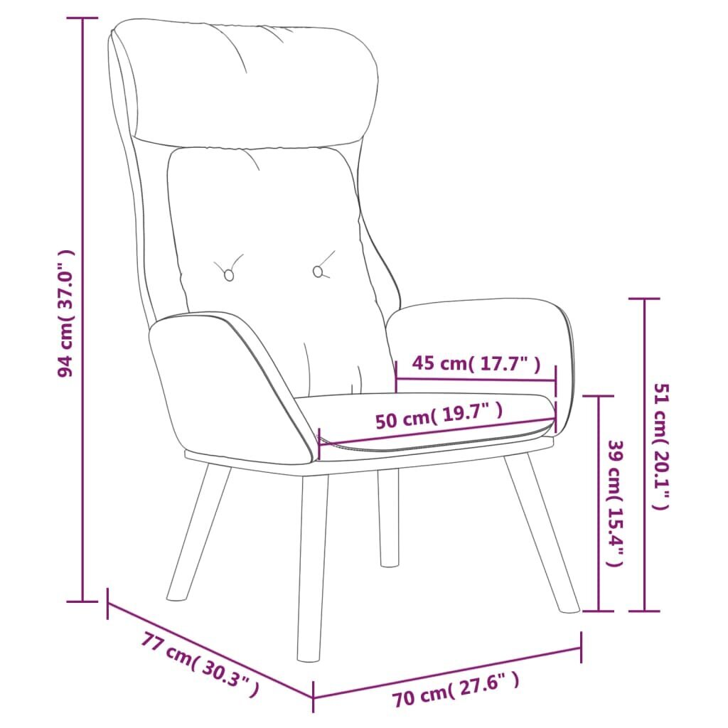 Atpūtas krēsls, tumši pelēks, auduma cena un informācija | Atpūtas krēsli | 220.lv