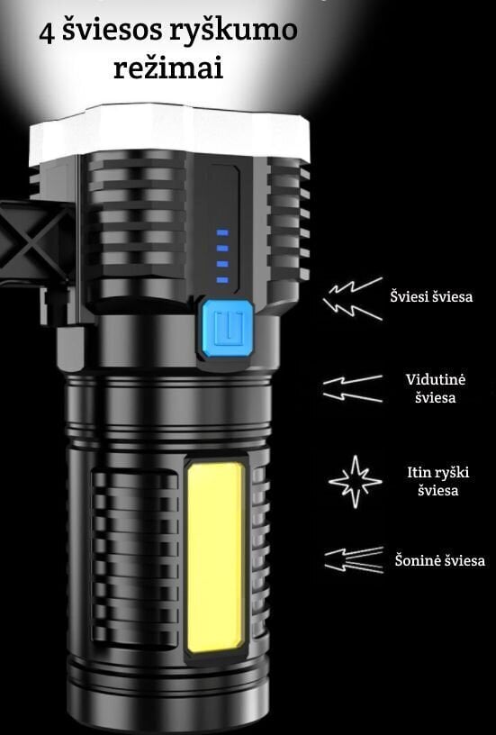 Uzlādējams 7 LED moduļu prožektors цена и информация | Lukturi | 220.lv