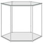 Kafijas galdiņš, sudraba, 60x53x50 cm, tērauda, stikla cena un informācija | Žurnālgaldiņi | 220.lv