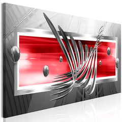 Glezna - Silver Wings (1 Part) Narrow Red 150x50 cm cena un informācija | Gleznas | 220.lv