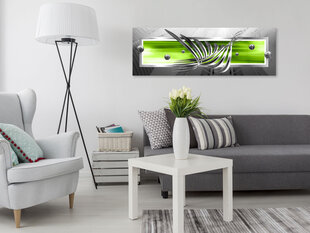 Glezna - Silver Wings (1 Part) Narrow Green 150x50 cm cena un informācija | Gleznas | 220.lv