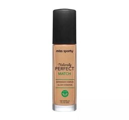 Mitrinošs grima pamats Miss Sporty Naturally Perfect Match 160 Vanilla, 30 ml cena un informācija | Grima bāzes, tonālie krēmi, pūderi | 220.lv