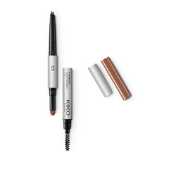 Uzacu zīmulis trīs vienā Kiko Milano Eyebrow Multitasker 3-in-1, 03 Brunettes cena un informācija | Uzacu krāsas, zīmuļi | 220.lv