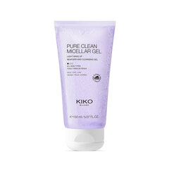 Мицеллярный гель для очищения лица, контура глаз и губ Kiko Milano Pure Clean Micellar Gel, 150мл цена и информация | Средства для очищения лица | 220.lv