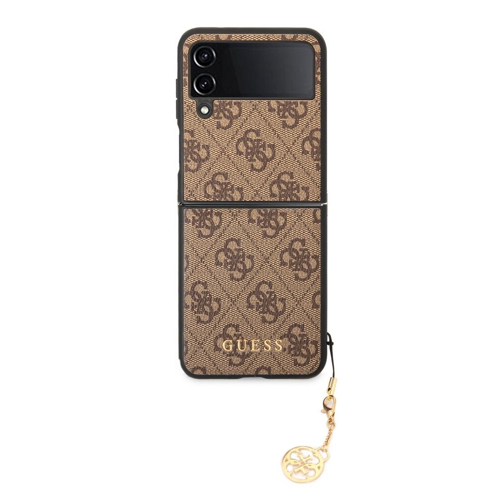 Guess 4G Charms Case for Samsung Galaxy Z Flip 4 Brown cena un informācija | Telefonu vāciņi, maciņi | 220.lv