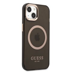Guess Translucent MagSafe Compatible Case for iPhone 13 Black cena un informācija | Telefonu vāciņi, maciņi | 220.lv