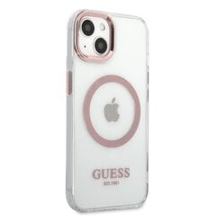 Guess Transparent MagSafe Compatible Case for iPhone 13 Pink цена и информация | Чехлы для телефонов | 220.lv