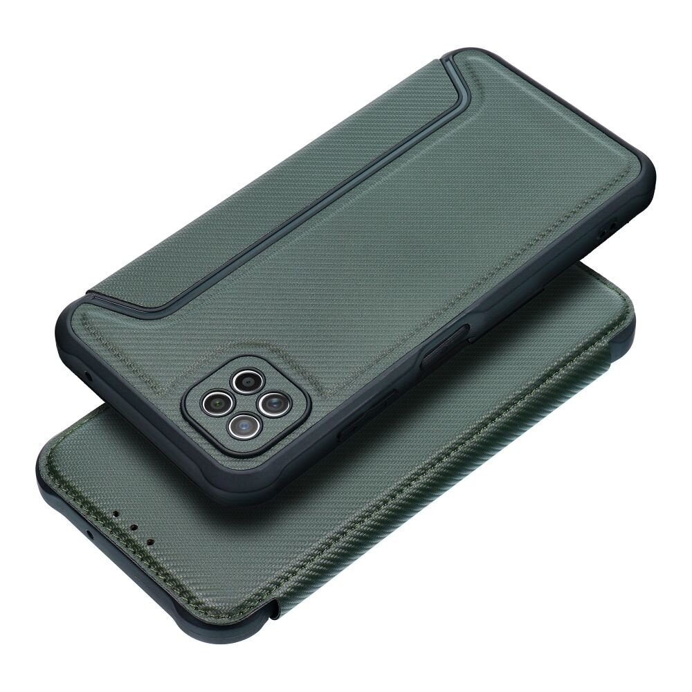 Vāciņš Razor Book - SAMSUNG Galaxy A12, tumši zaļš cena un informācija | Telefonu vāciņi, maciņi | 220.lv