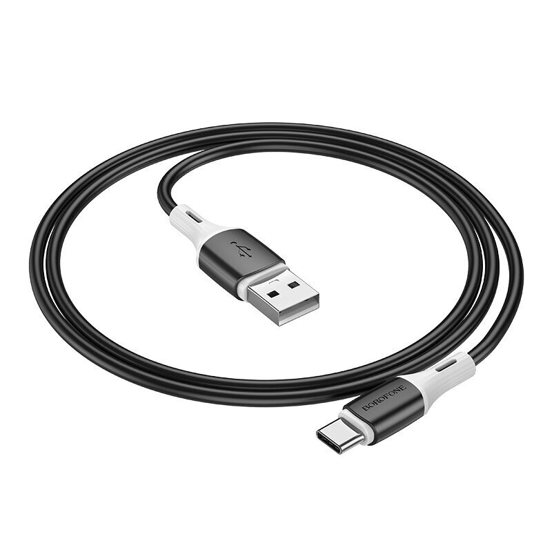 Kabelis Borofone BX79 — USB uz type C — 3 A, 1 metrs, melns cena un informācija | Savienotājkabeļi | 220.lv