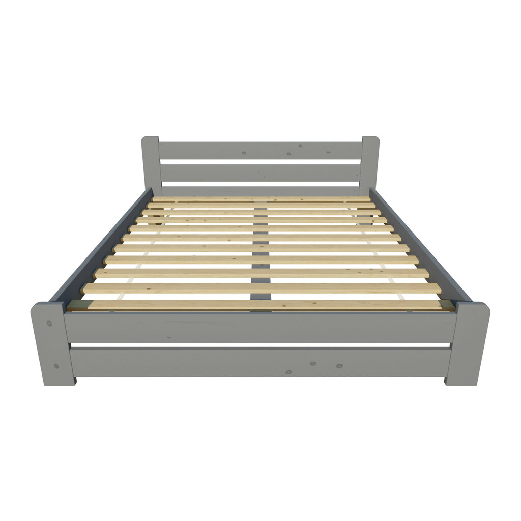 Gulta ar matraci KA-RA 200x200, pelēks cena un informācija | Gultas | 220.lv