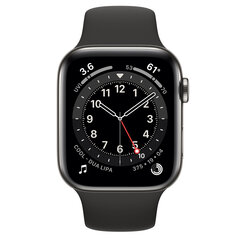 Часы Apple Watch Series 6 44 мм GPS + Cellular, Stainless Steel Graphite (подержанный, состояние A) цена и информация | Смарт-часы (smartwatch) | 220.lv