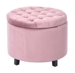 Pufs Vanity Pouf 50x50x40 cm, rozā цена и информация | Кресла-мешки и пуфы | 220.lv